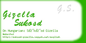 gizella sukosd business card